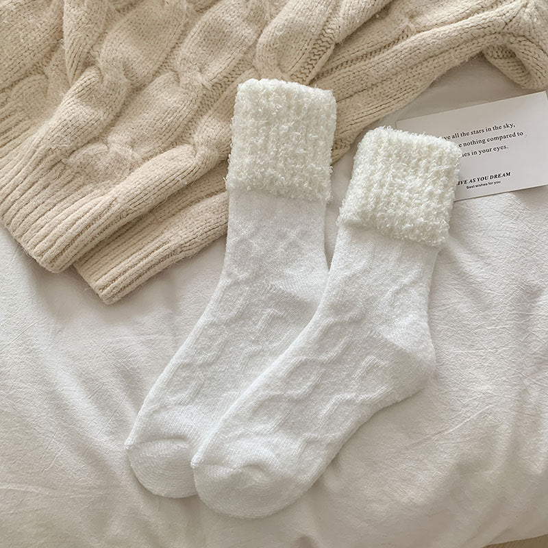 Women's Fleece-Lined Wool Blend Winter Socks