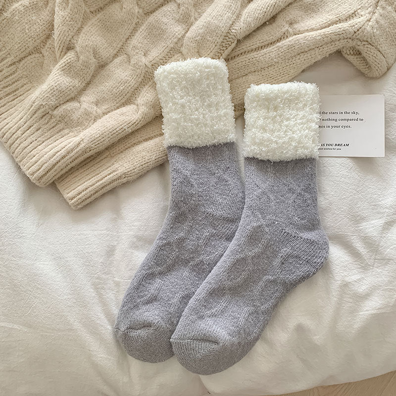 Women's Fleece-Lined Wool Blend Winter Socks