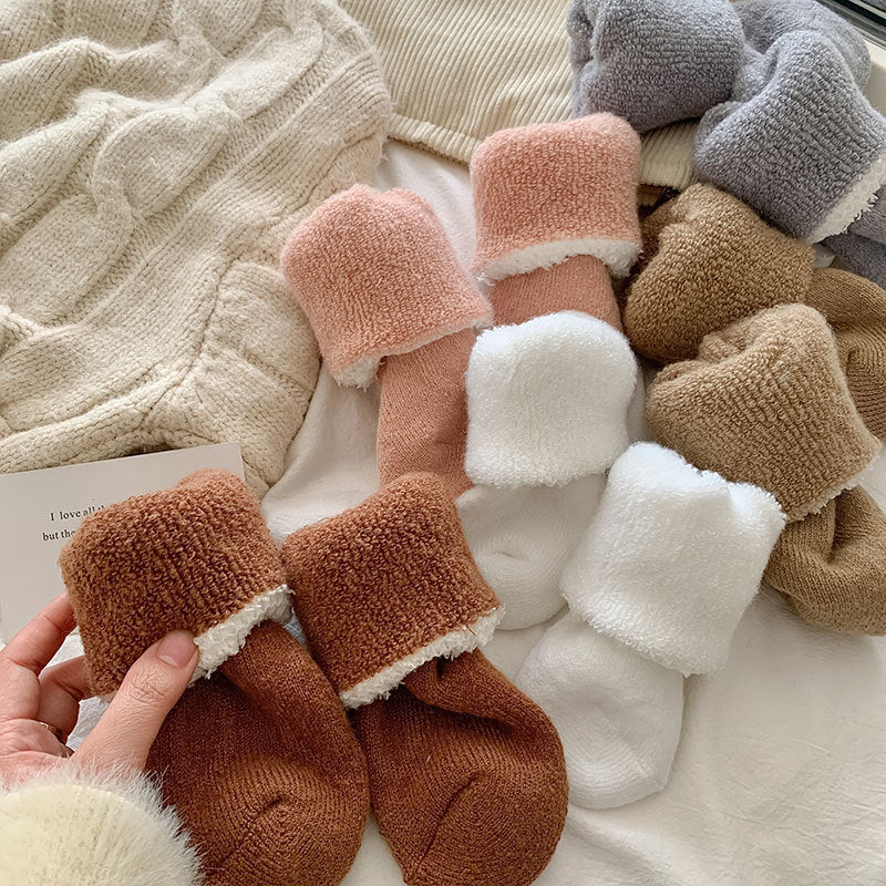 Women's Fleece-Lined Wool Blend Winter Socks