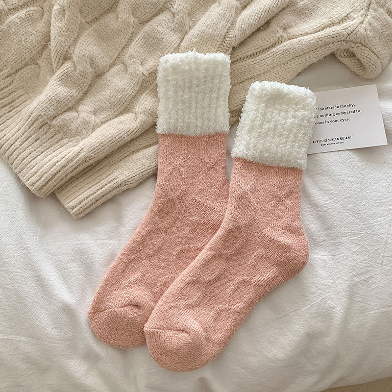 Women's Fleece-Lined Wool Blend Winter Socks