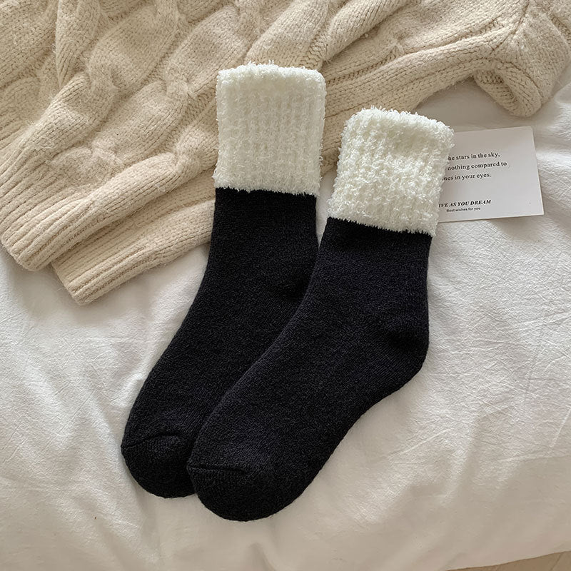 Women's Fleece-Lined Wool Blend Winter Socks